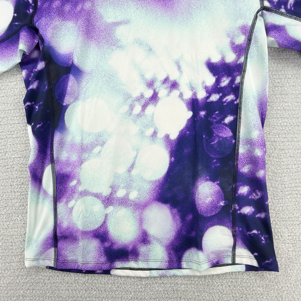 Adidas x Overtime Compression T-Shirt Mens XL Purple Tech Fit Mock Neck Training - Picture 7 of 13